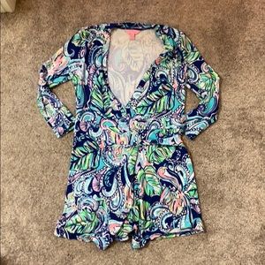 Lilly Pulitzer wrap romper XS